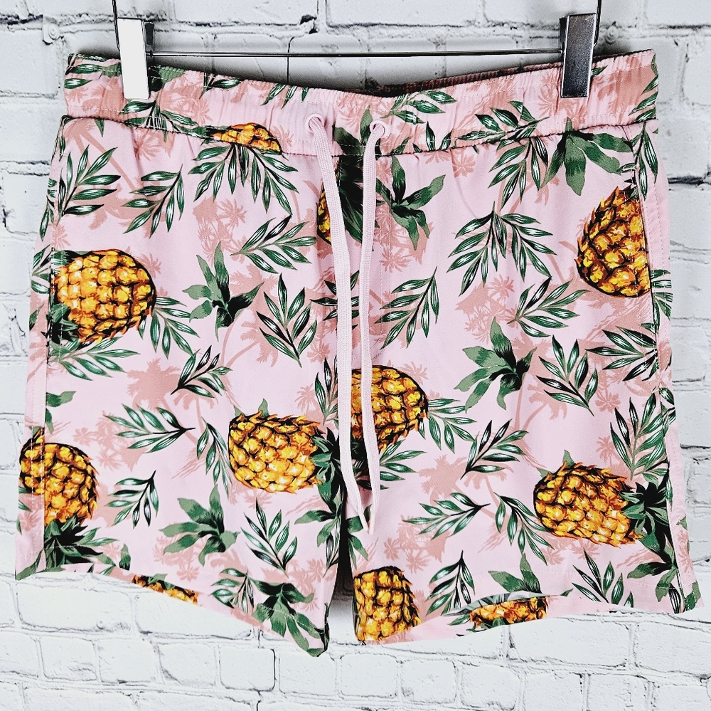 SURF SOCIETY | pineapple mesh lined swim trunk shorts